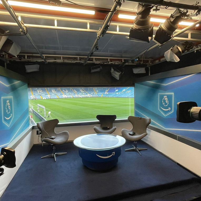 Commentary box for sporting event