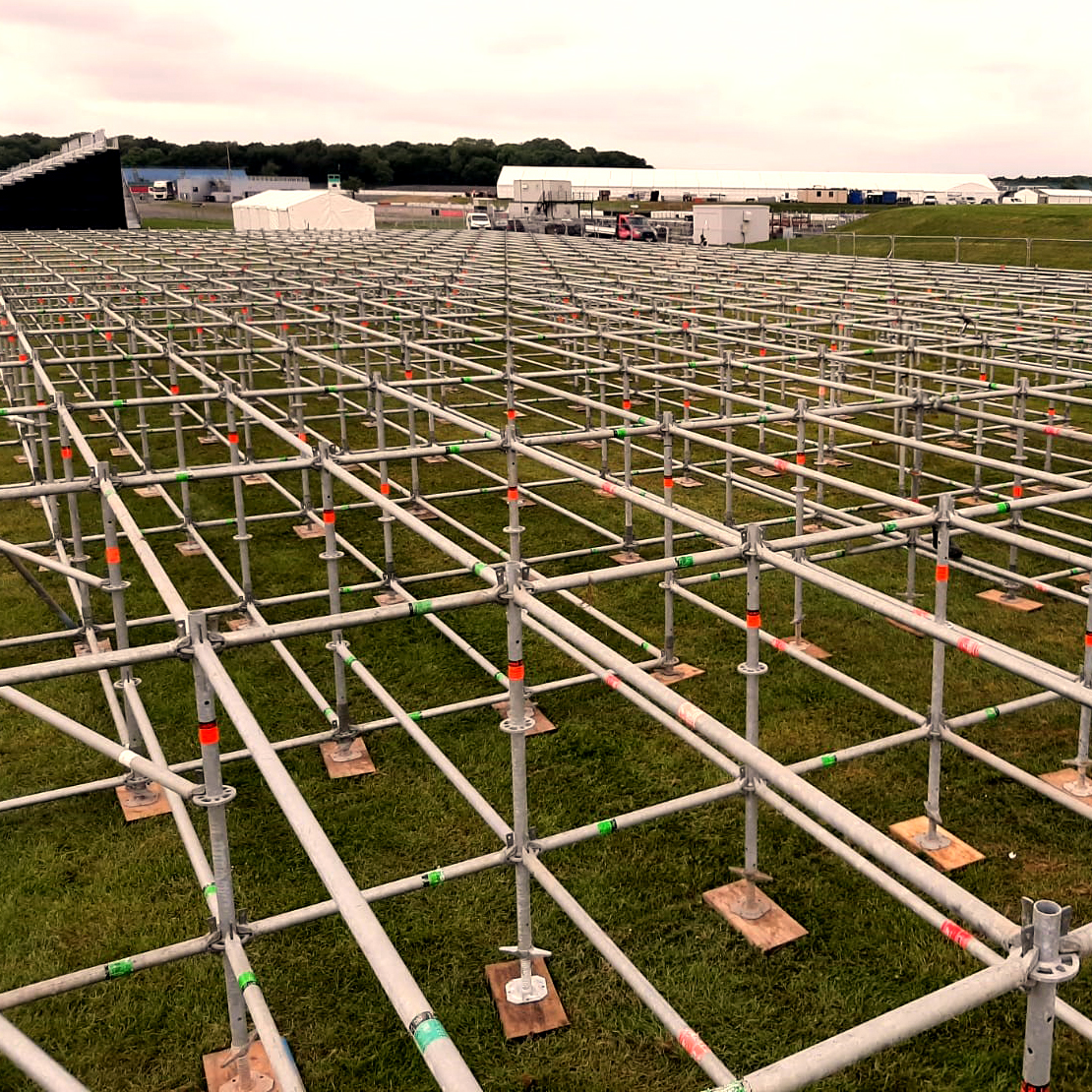 Marquee sub-structure ground levelling event
